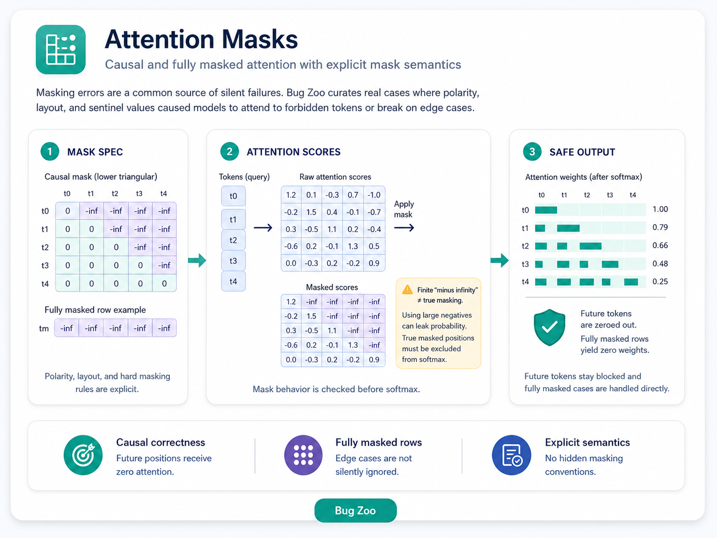 Attention mask Bug Zoo case study